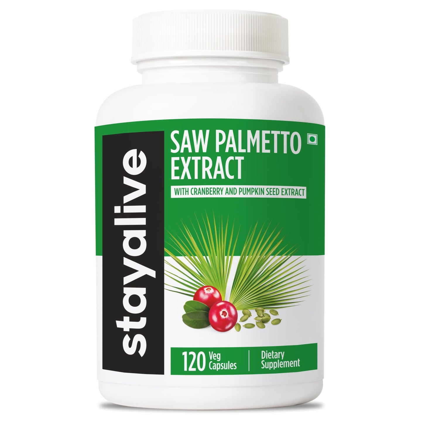 STAY ALIVE Saw Palmetto Extract Capsules, 120 Capsules