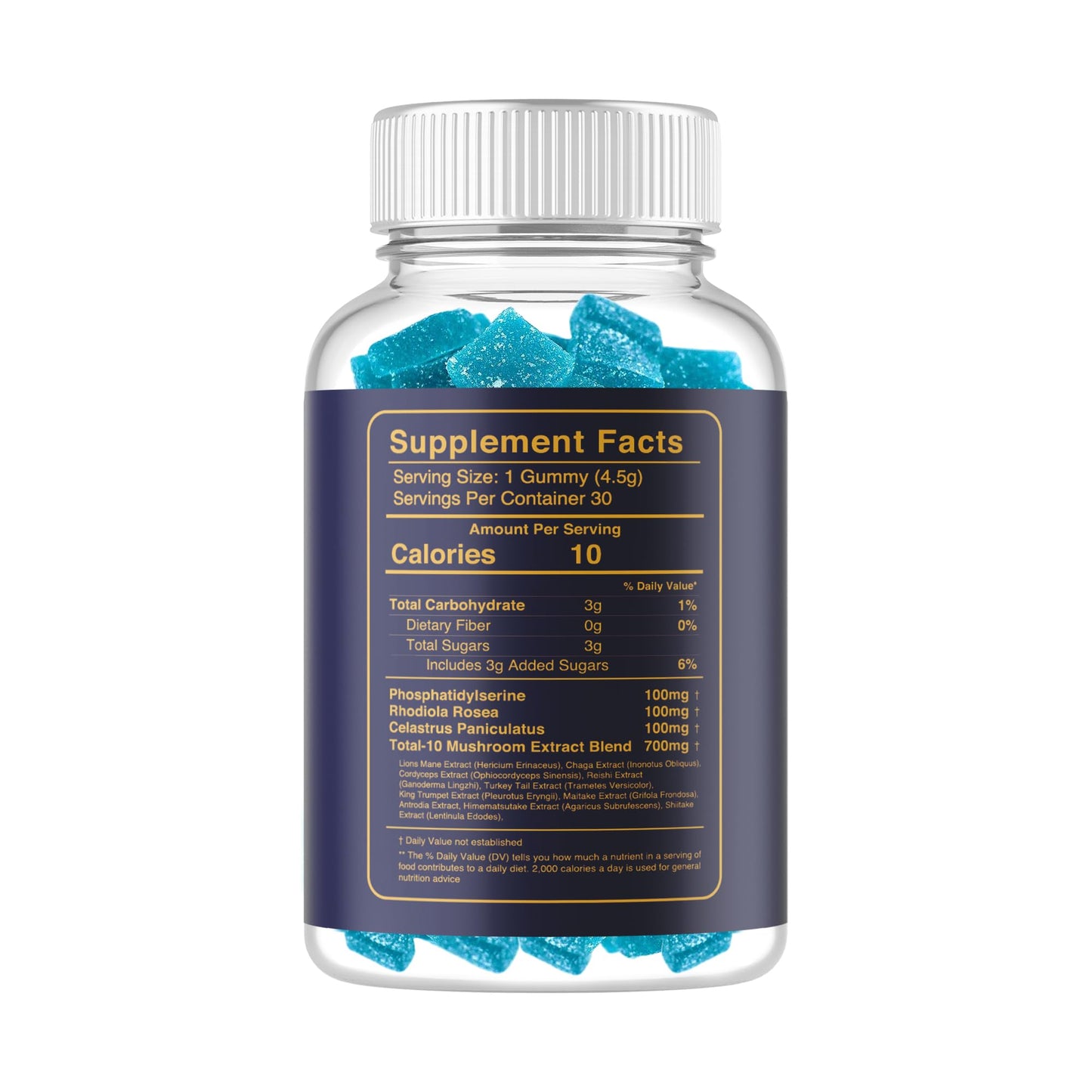 Shroom IQ Brain Supplements for Memory and Focus Nootropic Gummies, 30-count