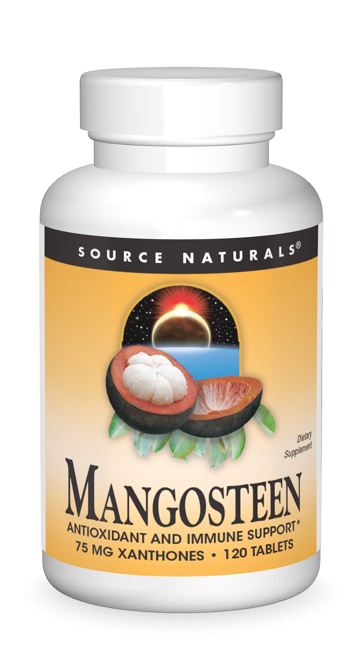 Source Naturals Mangosteen 75 mg Xanthones Antioxidant and Immune Support Tablet, 120 Count
