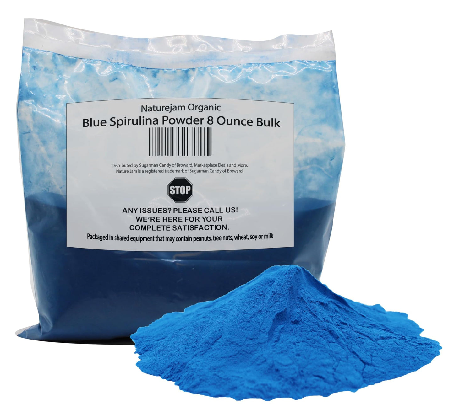 Naturejam Organic Blue Spirulina Powder, 8 oz