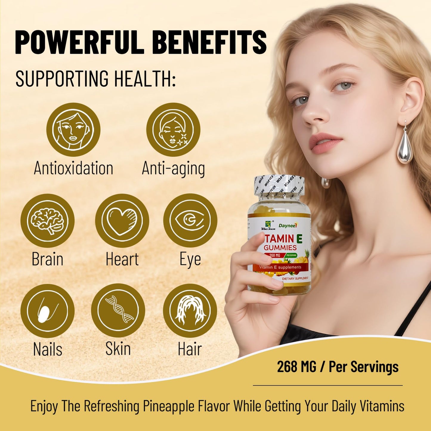 Wins Town Vitamin E Gummies 268mg, 60 Gummies