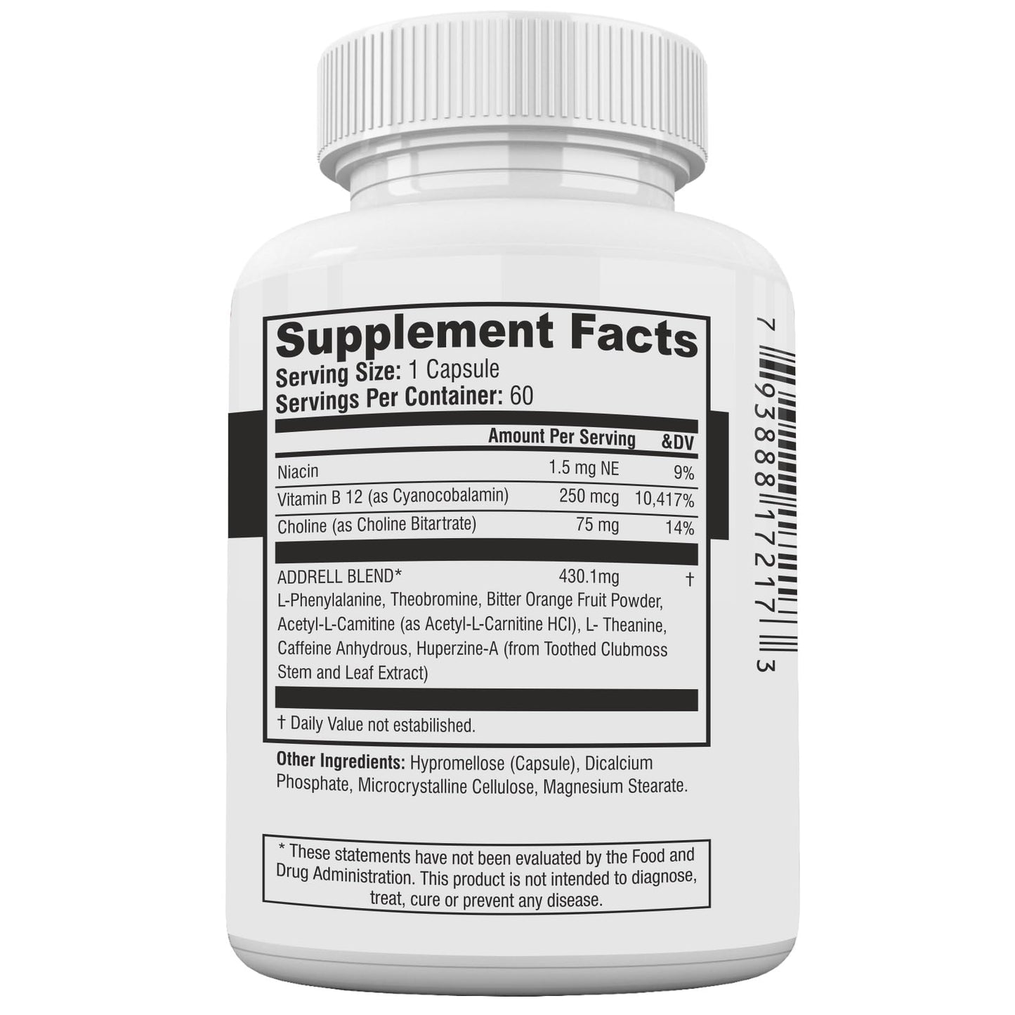 Focus Pep Addrell Energy Stimulant 120 Capsules