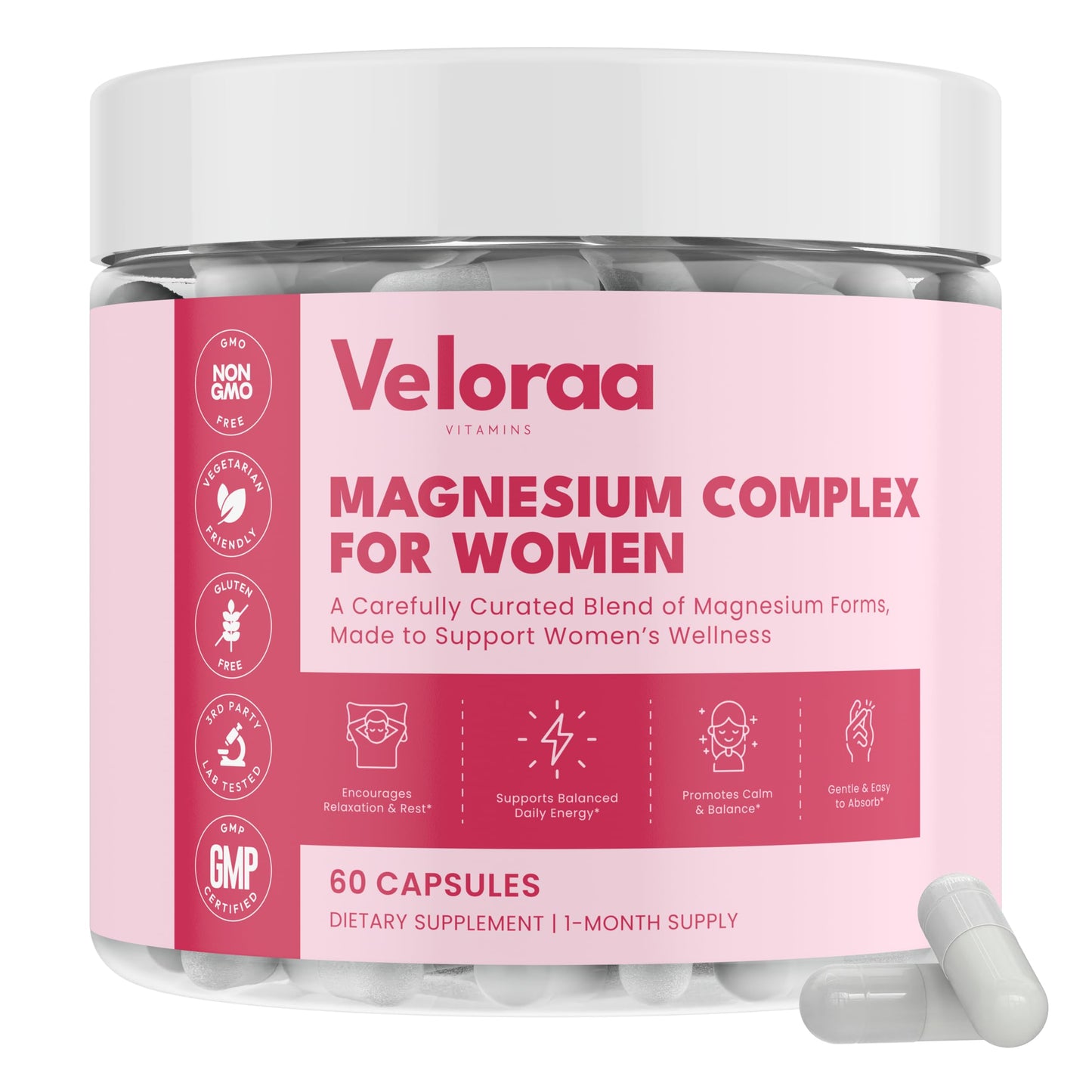Veloraa Premium Magnesium Complex for Women Capsule 1 Count