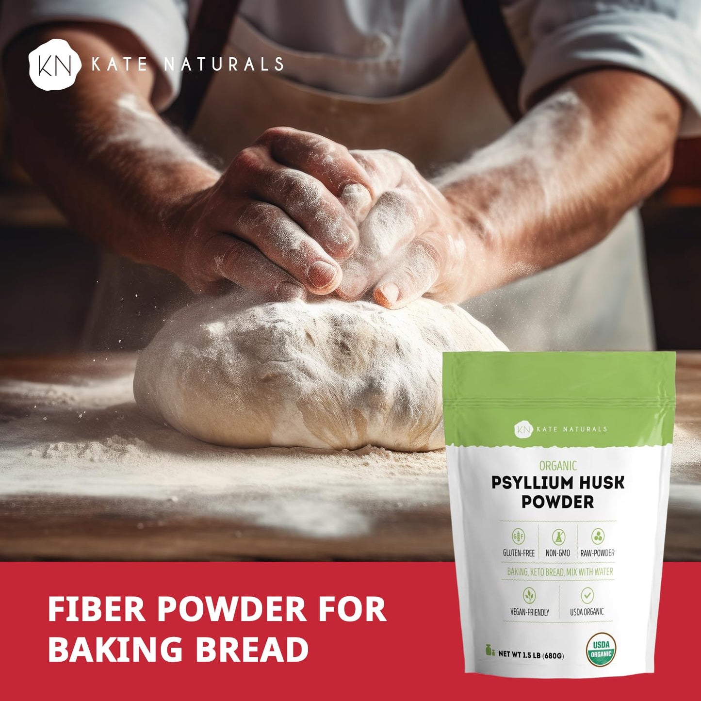 Kate Naturals Psyllium Husk Powder 24
