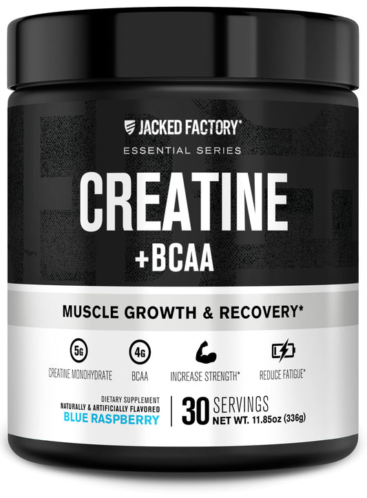 Jacked Factory Creatine Monohydrate + BCAAs Powder, 30 Servings