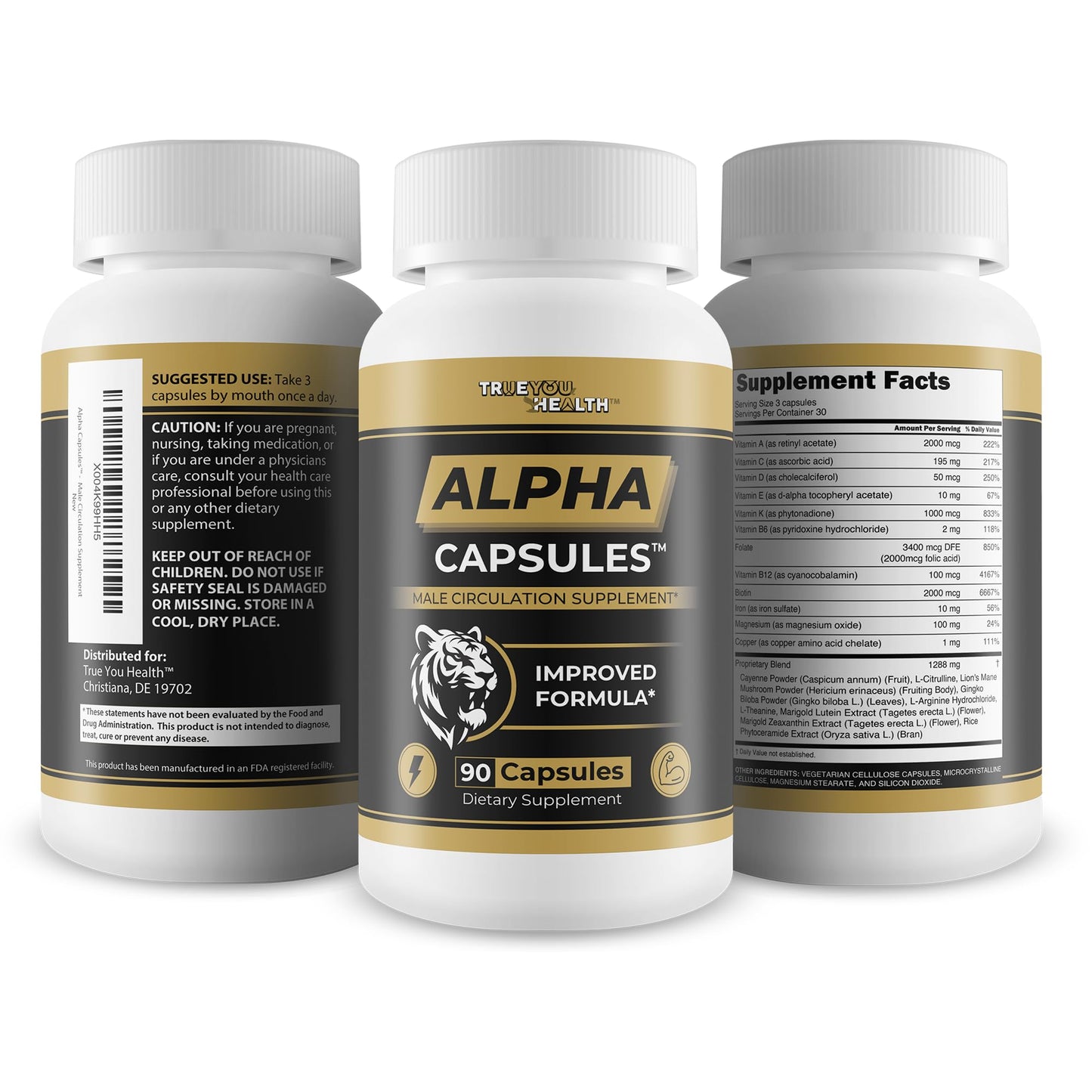 True You Health Alpha Capsules Capsule 90 Count