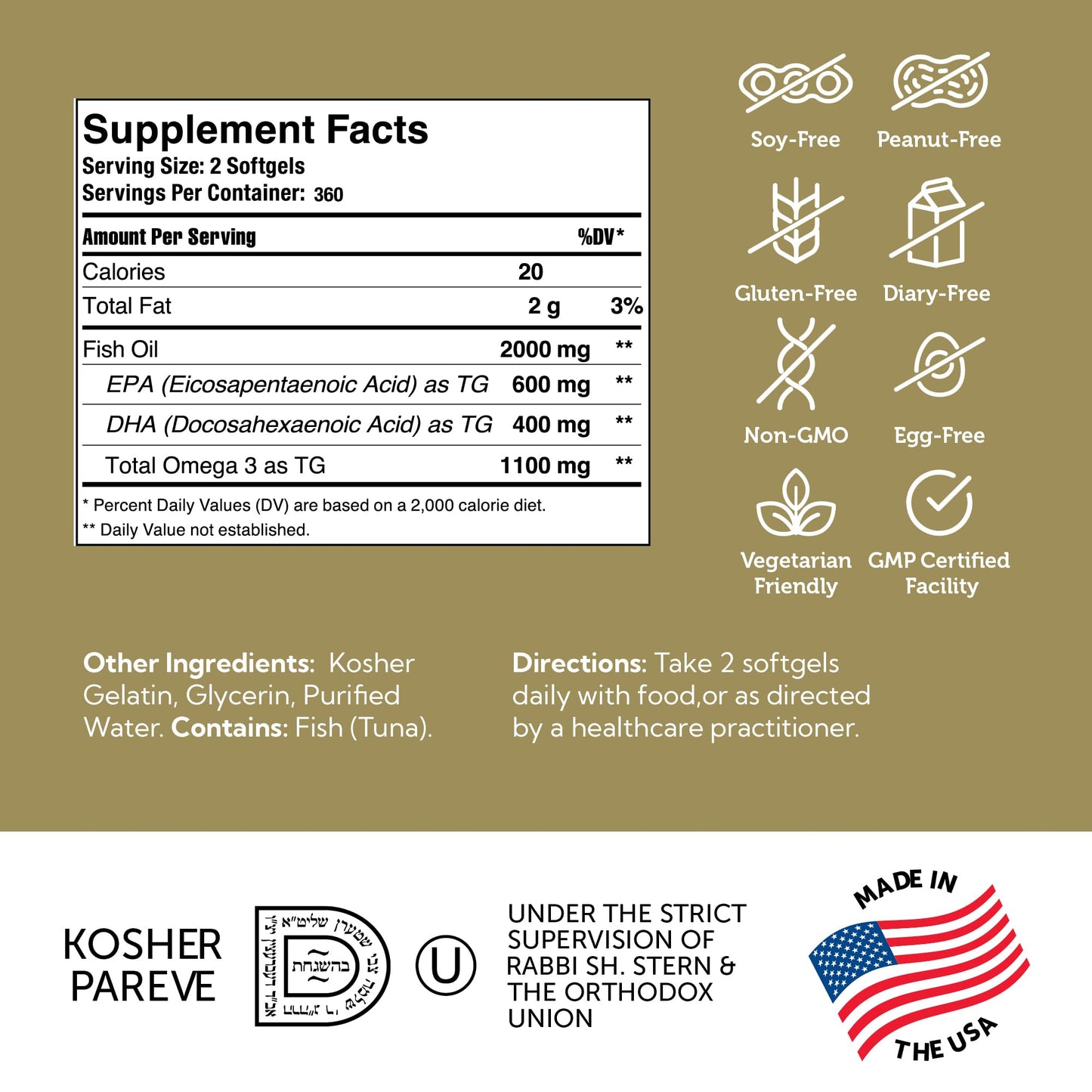 Zahler Omega 3 Fish Oil Softgels 360