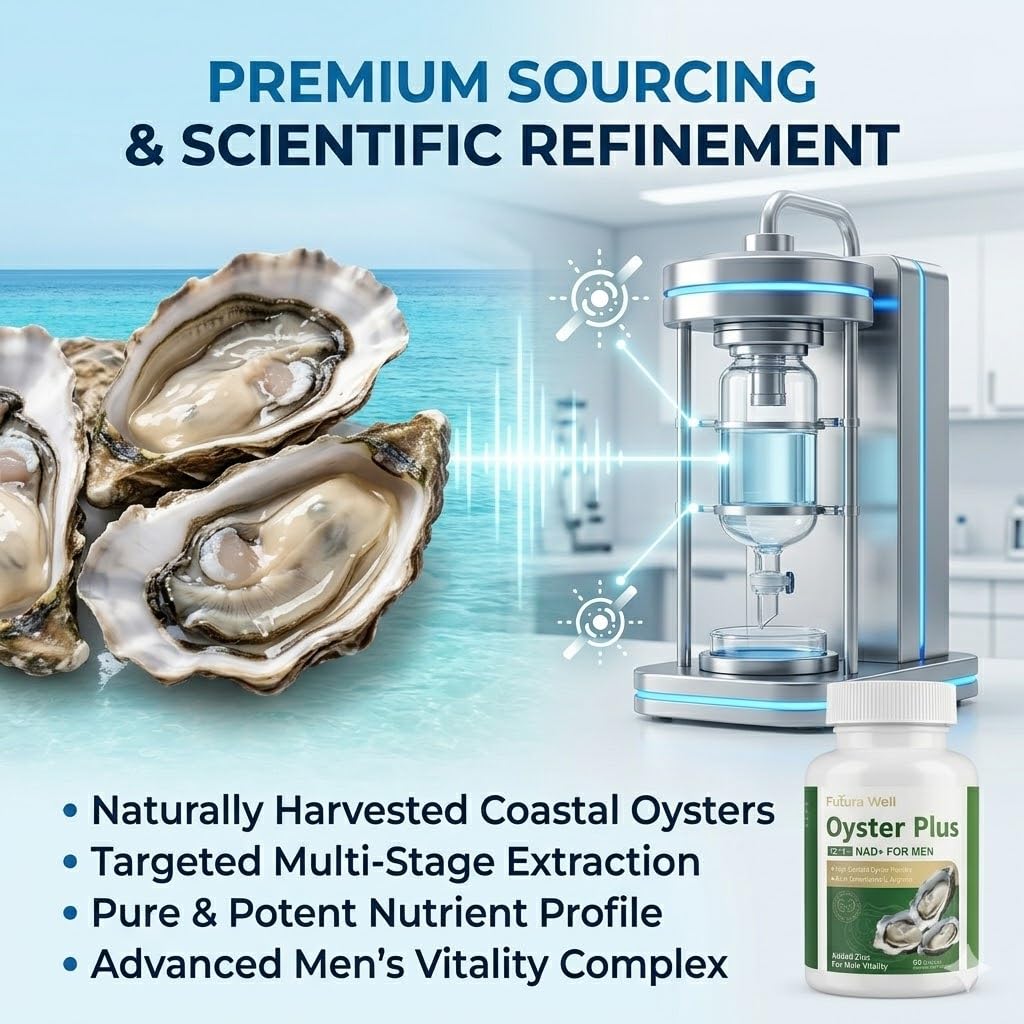 Galriva Oyster Extract Capsules with Zinc & Taurine, Oyster Powder Supplement for Men & Women, Vitality Support Formula, Daily Wellness, Energy Metabolism Support, Oyster Complex, 60 Capsules