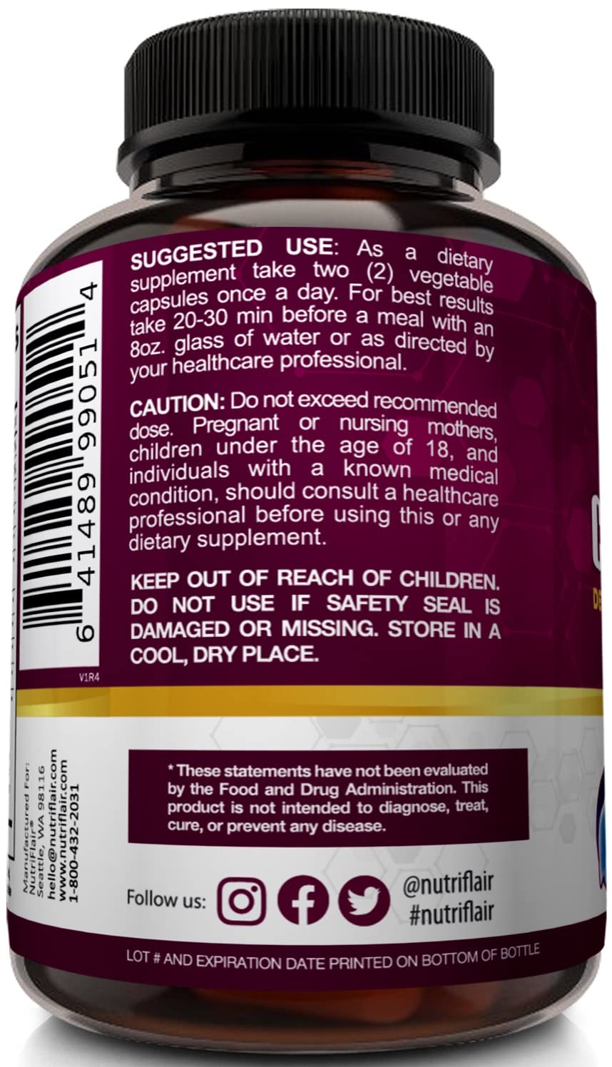 NutriFlair Liver Cleanse Detox & Repair Supplement Capsule, 60 Count