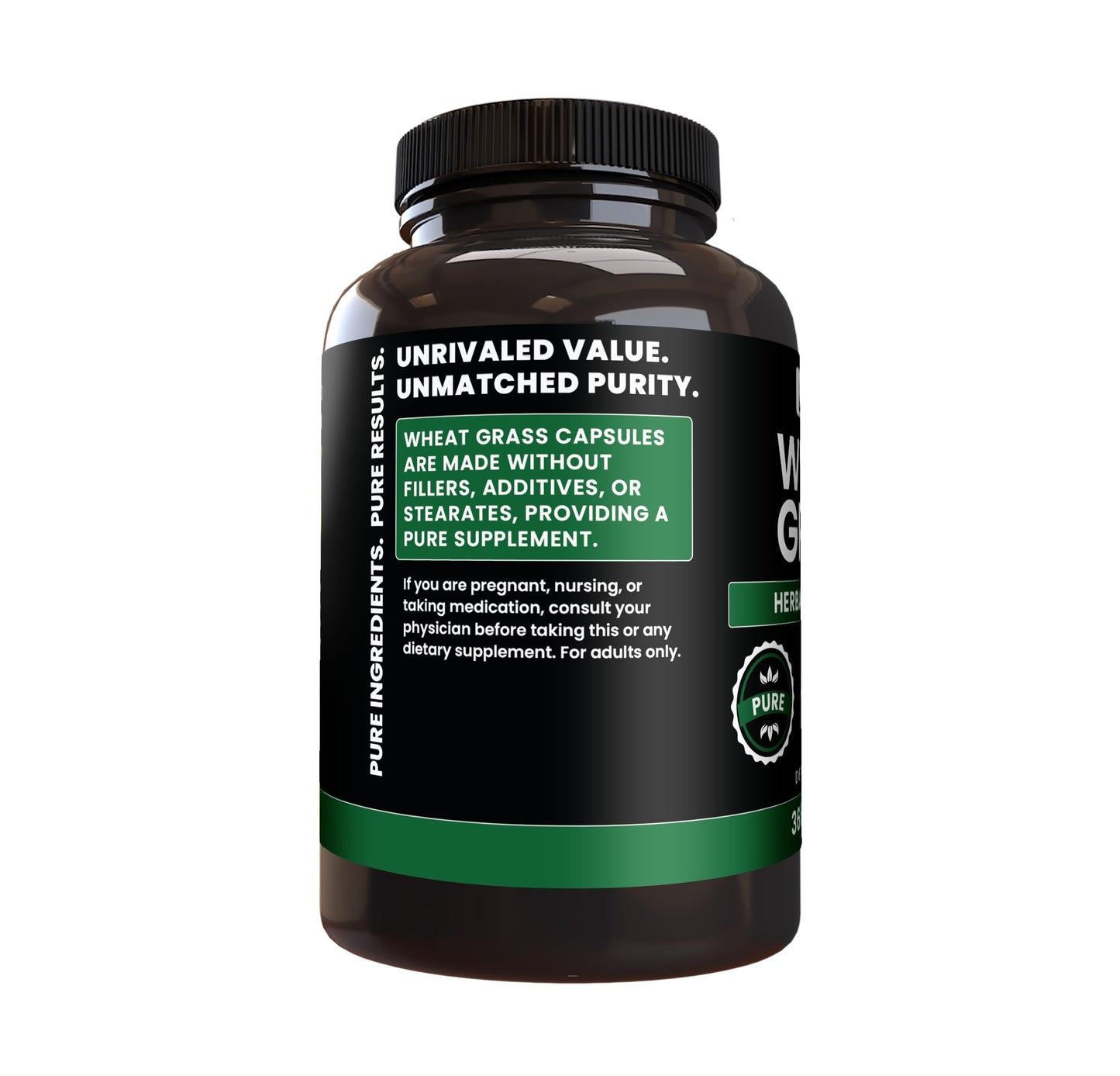 Pure Original Ingredients Wheat Grass 365 Capsules