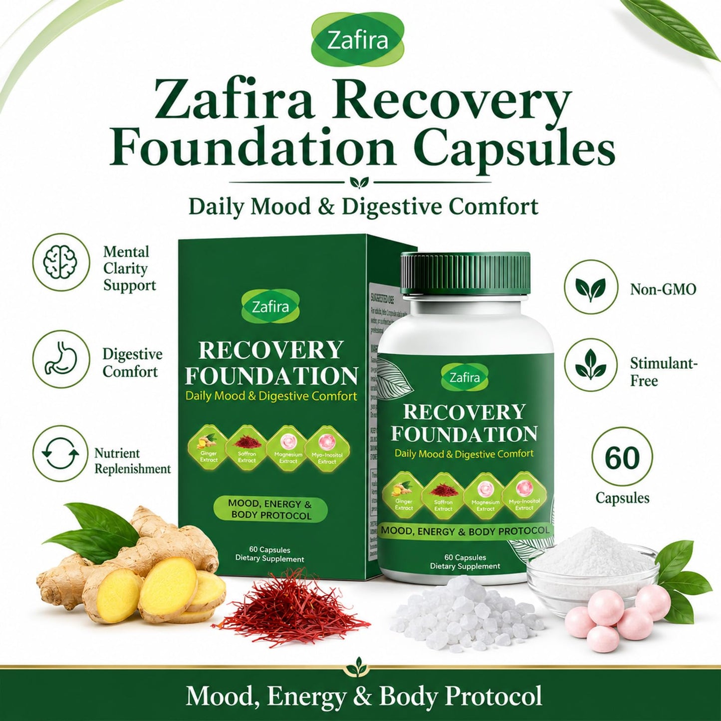 Boreome Zafira Recovery Foundation Capsule, 60 Count