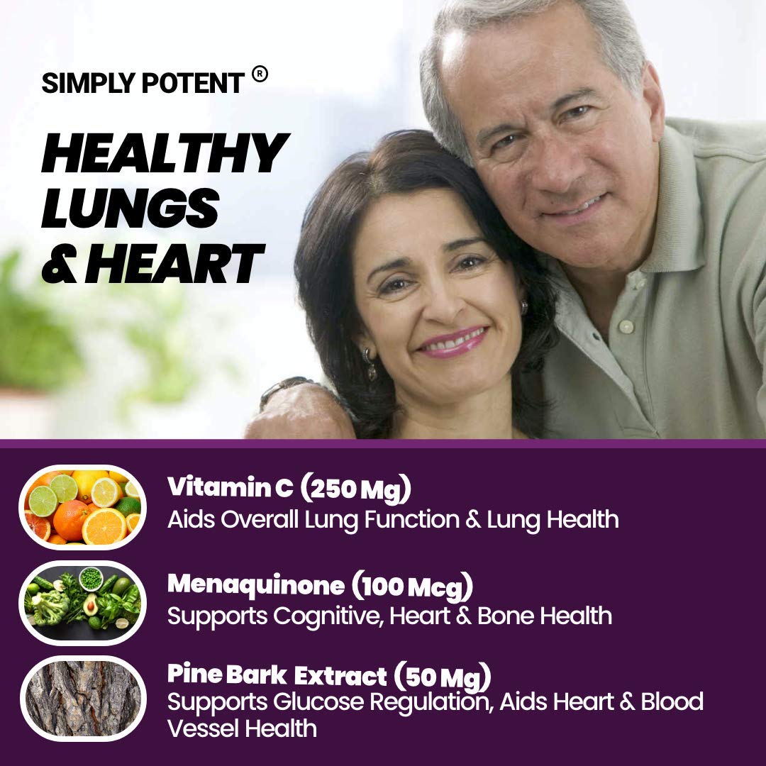 Simply Potent Lung Support Supplement Capsule 60 Count