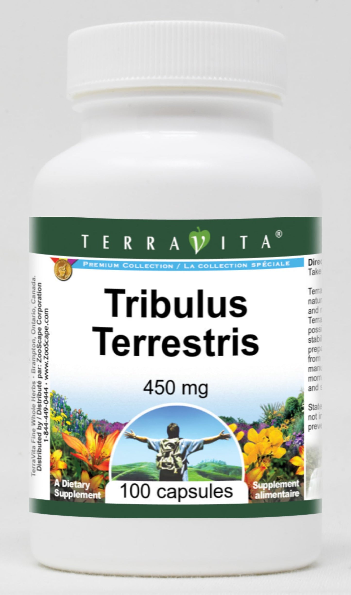 Terravita Tribulus Terrestris 450 mg Capsules, 300 Count