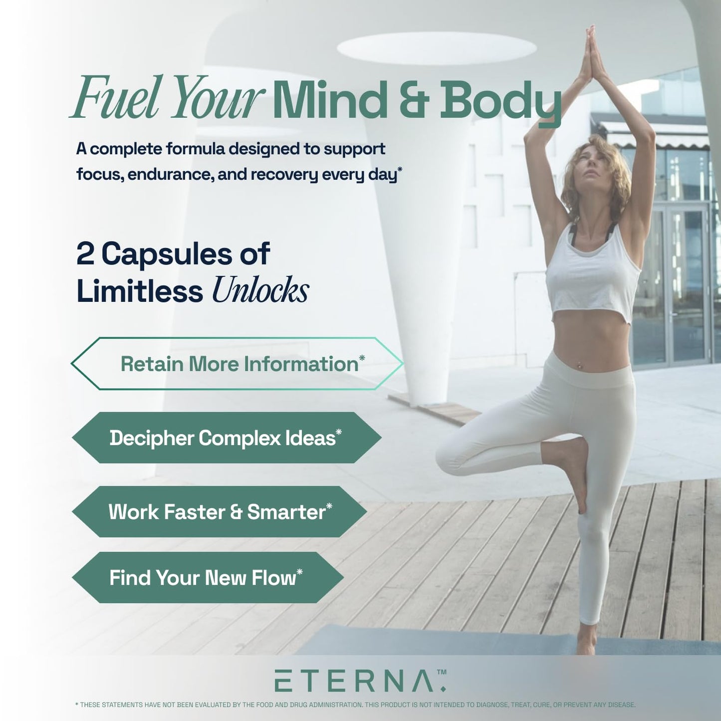 Eterna Limitless Nootropic Brain & Focus Supplement Capsule, 60 Count
