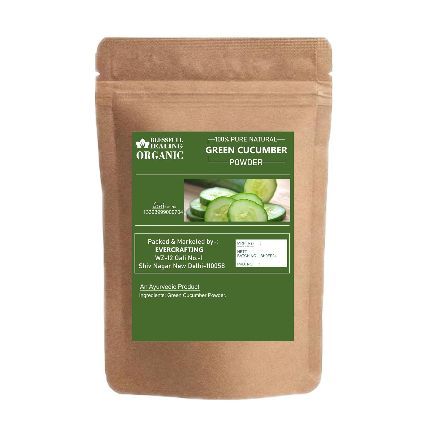 Blessfull Healing Organic Green Cucumber Powder 10.58 oz
