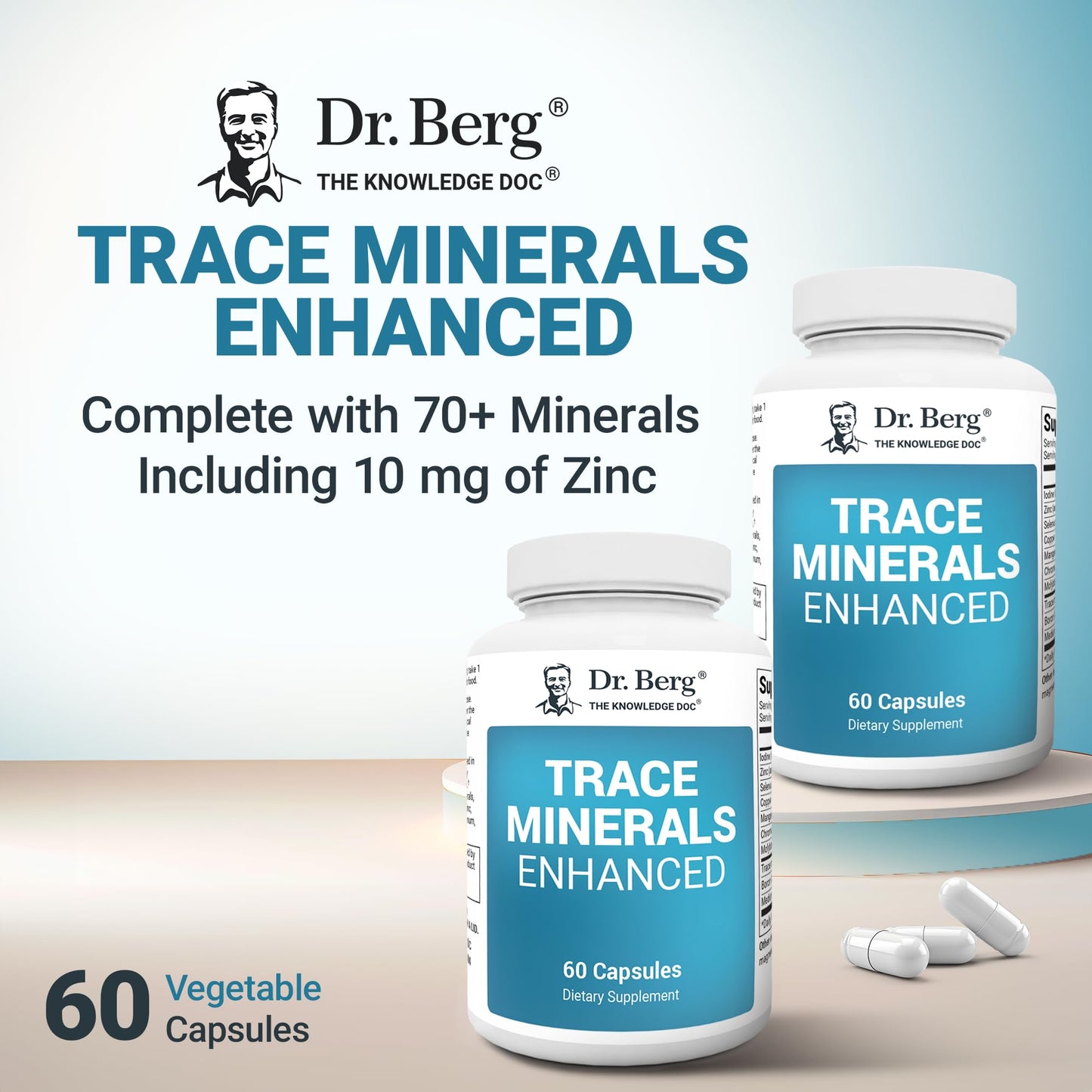 Dr. Berg Nutritionals Trace Minerals Enhanced Complex Capsules, 60 Count