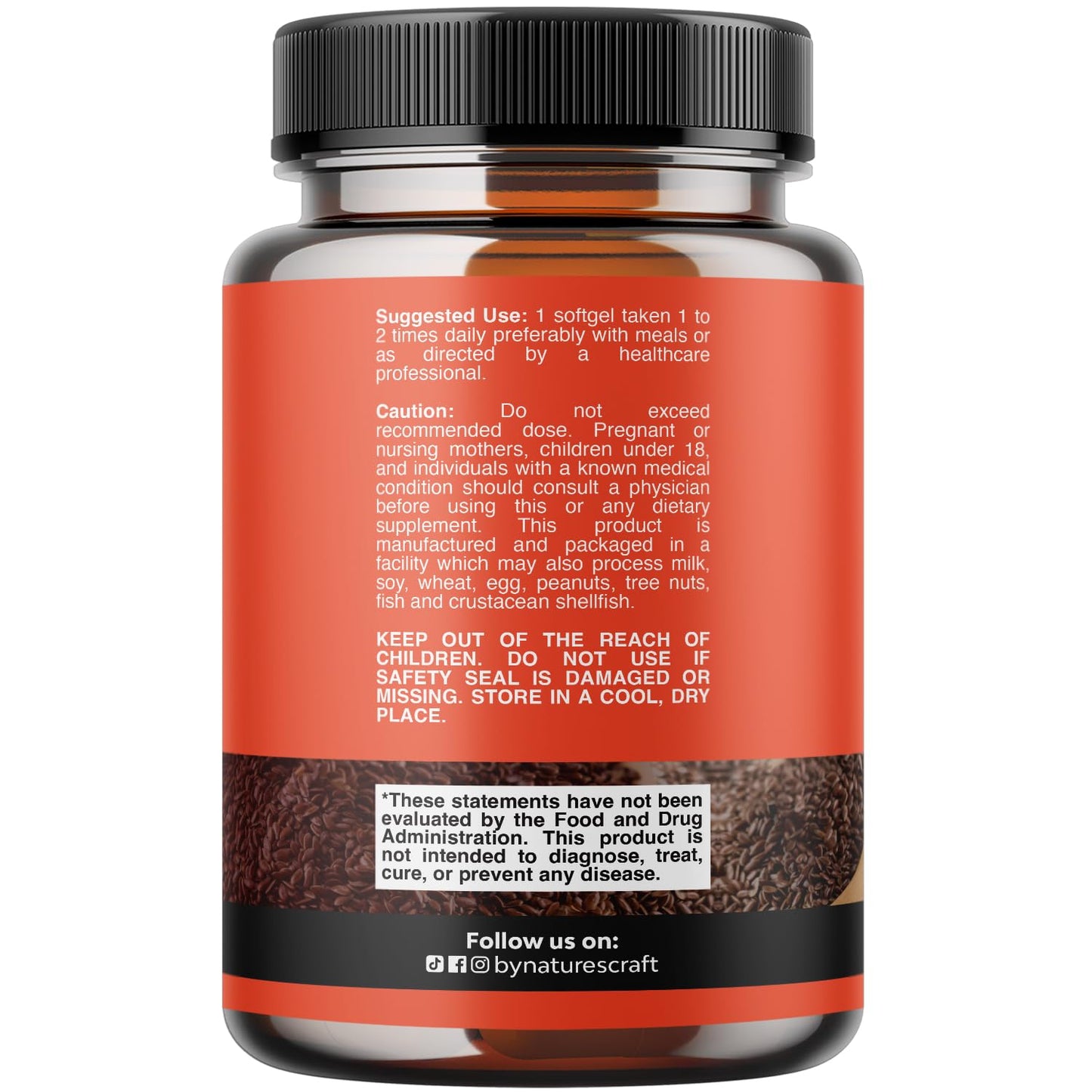 Natures Craft Flaxseed Oil Softgels 1000mg per Serving, 60 Softgels