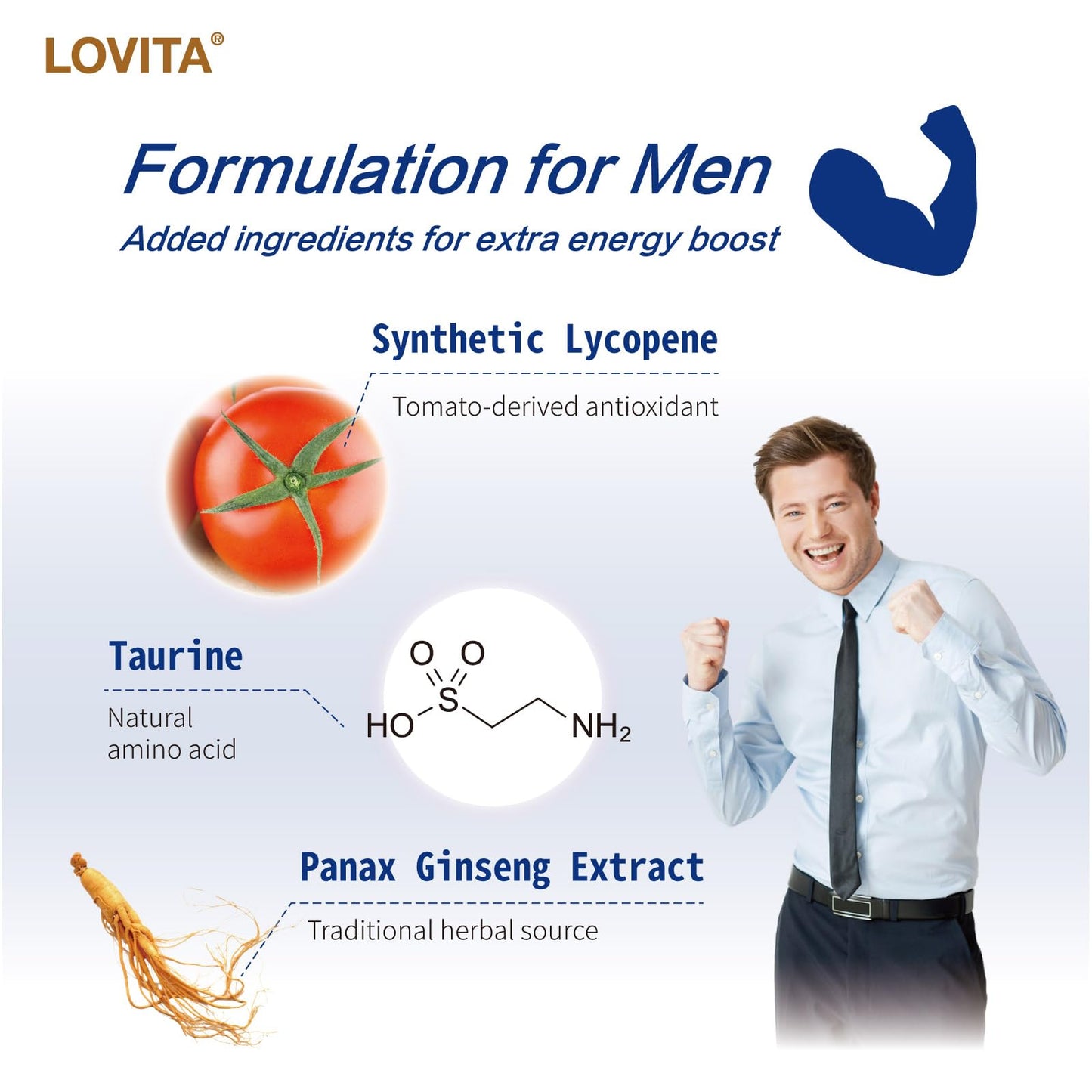 LOVITA Timed-Release B Complex for Men Tablets, 60 Count