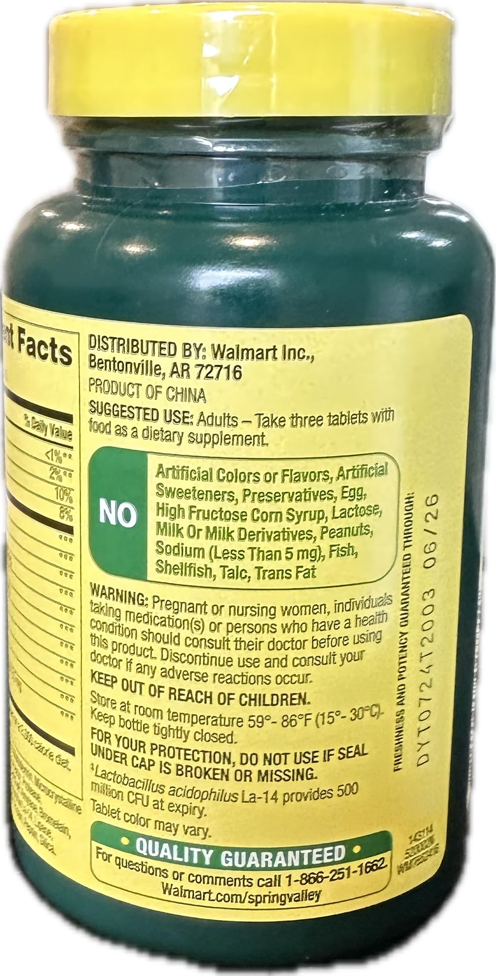 LightSpring Probiotic Multi-Enzyme Digestive Formula Tablets, 200 Count