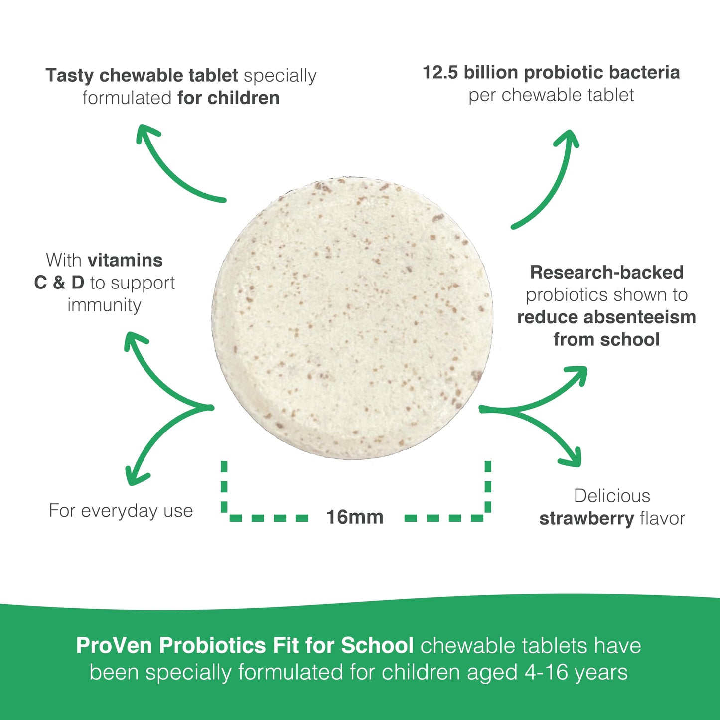 Pro-Ven Fit for School Kids Probiotic Capsules 30 Count