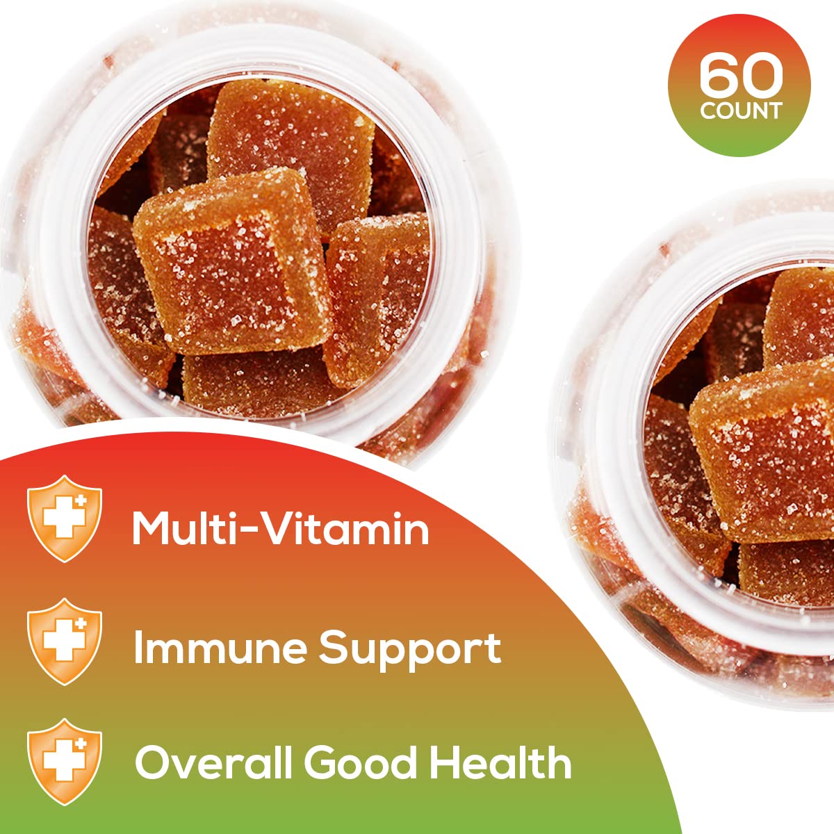 Safer Products Safer Super Immunity Gummies with Vitamin C for Adults, Immune Support Multivitamin with Ginger, Zinc, Elderberry, Turmeric, Echinacea, Vegan Plant Based Gummies, Mango Flavor 60 Count