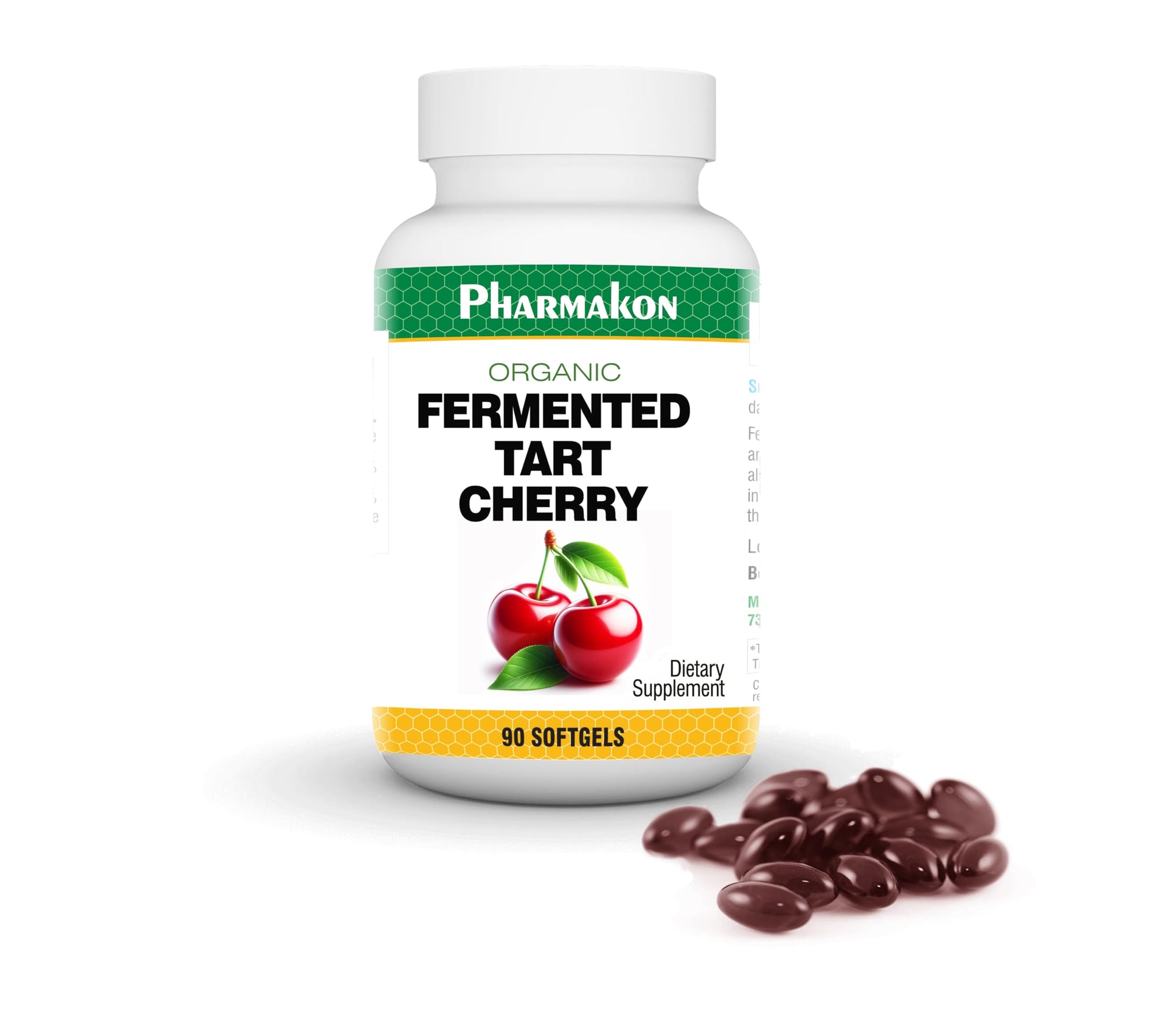PHARMAKON Fermented Tart Cherry Capsules, Whole Fruit Extract, Gut and Antioxidant Boost, 90 Capsules