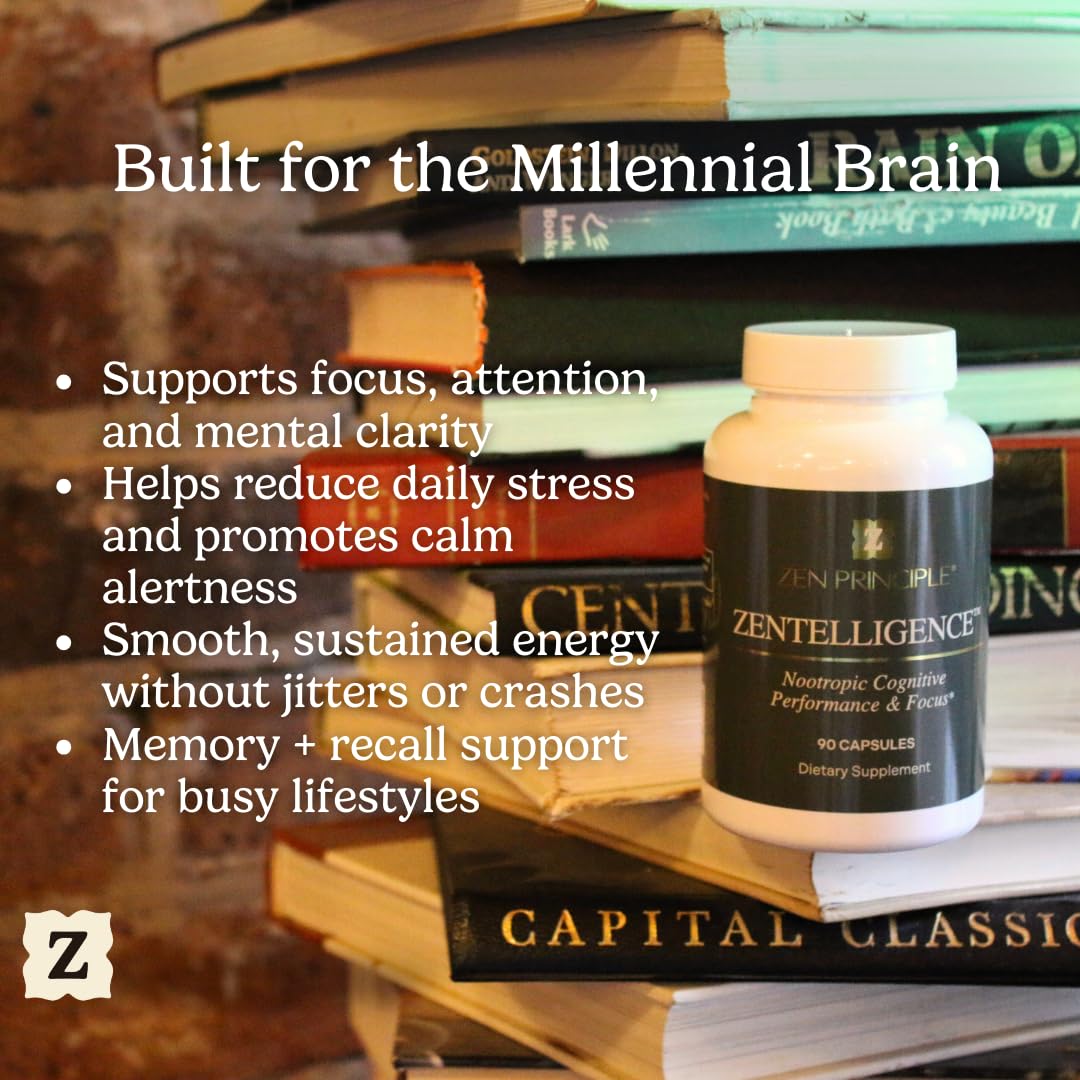 Zen Principle Zentelligence Focus Nootropic Supplement Capsule 90 Capsules