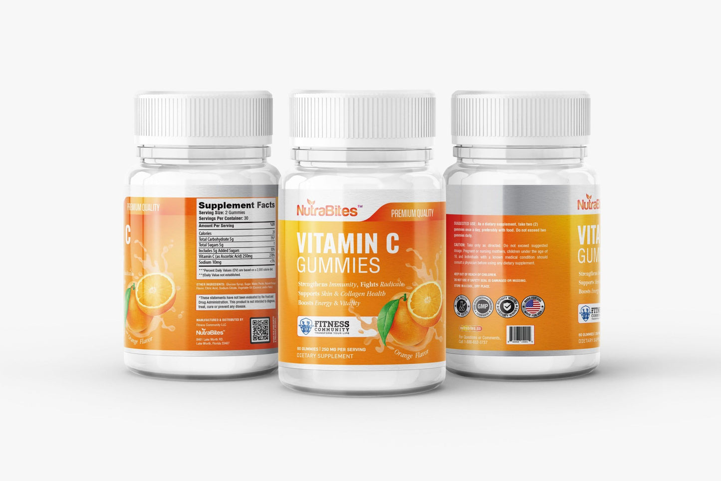 NutraBites Vitamin C Gummies for Adults 60 Count