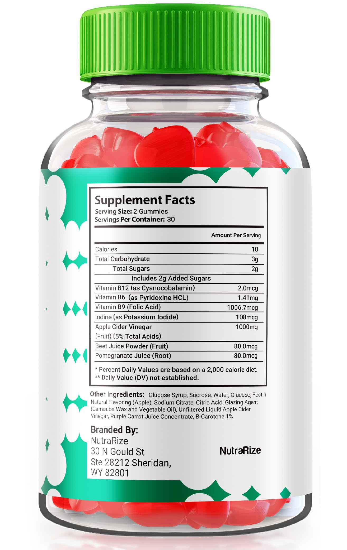 NutraRize KetoLyte Keto ACV Gummies, 180 Gummies