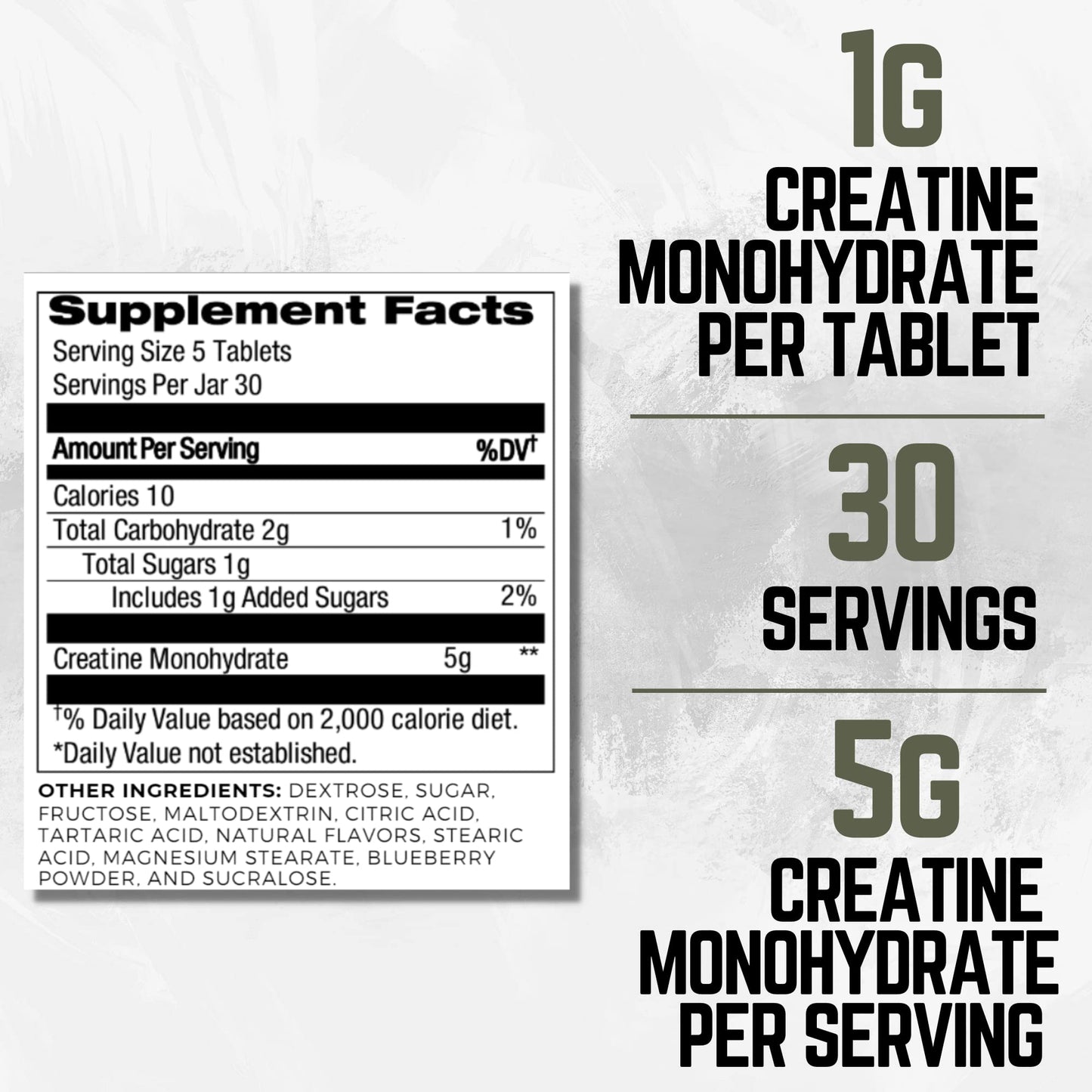 Ketostat Creatine Chews 5G Micronized Monohydrate Tablets 150 Count