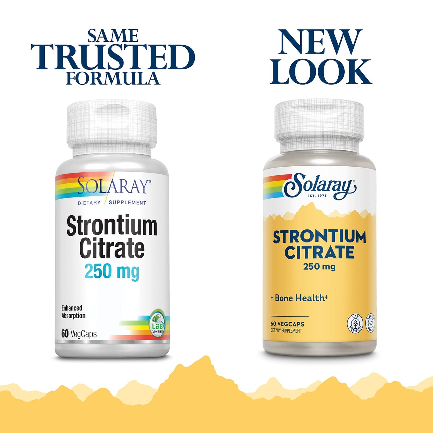 Solaray Strontium Citrate 250 mg Capsules, 60 Count