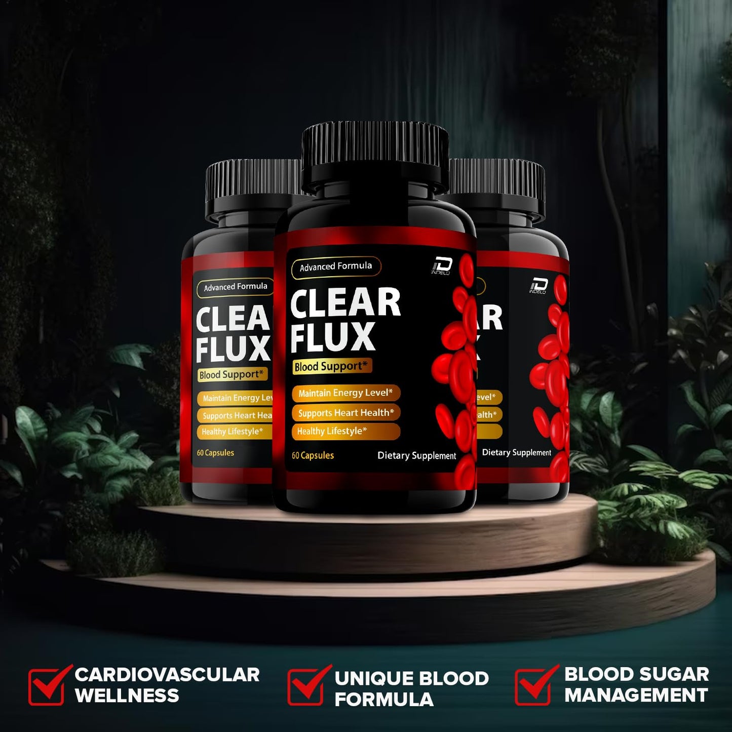 Indelo Clear Flux Capsules 300 Capsules