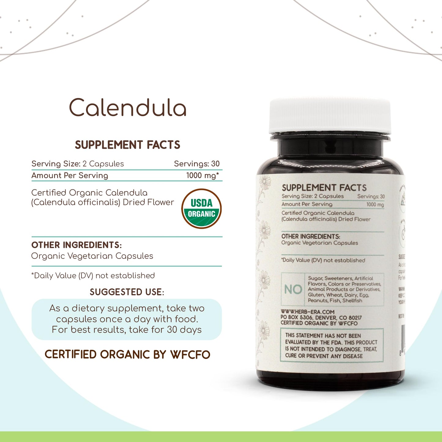 HerbEra Calendula Capsules 60 Count