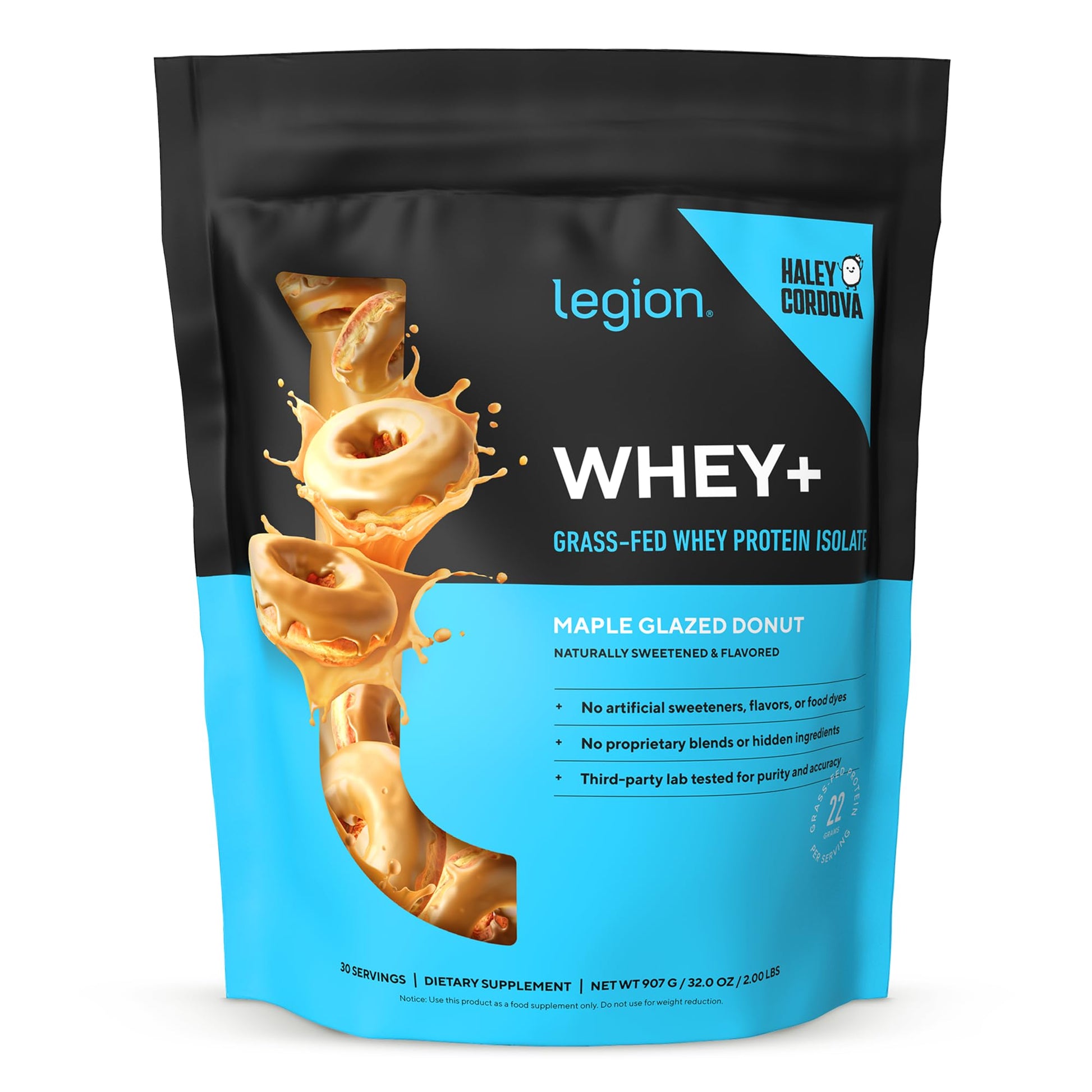 LEGION Whey+ Protein Isolate Powder, 30 Servings