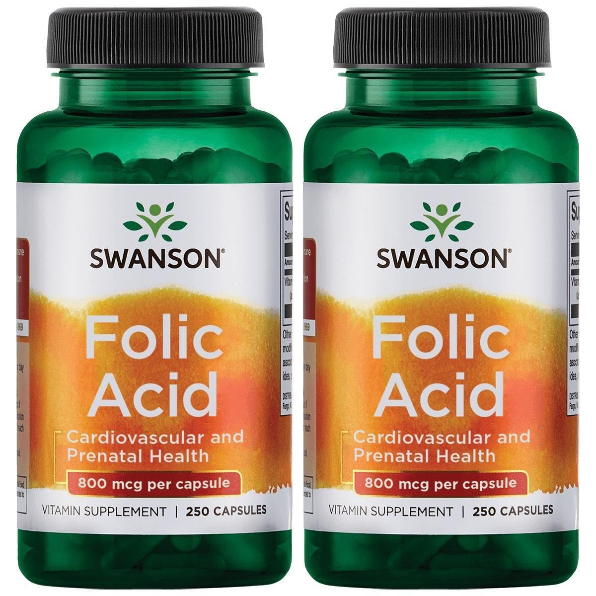 Swanson Folic Acid 800 mcg 500 Capsules