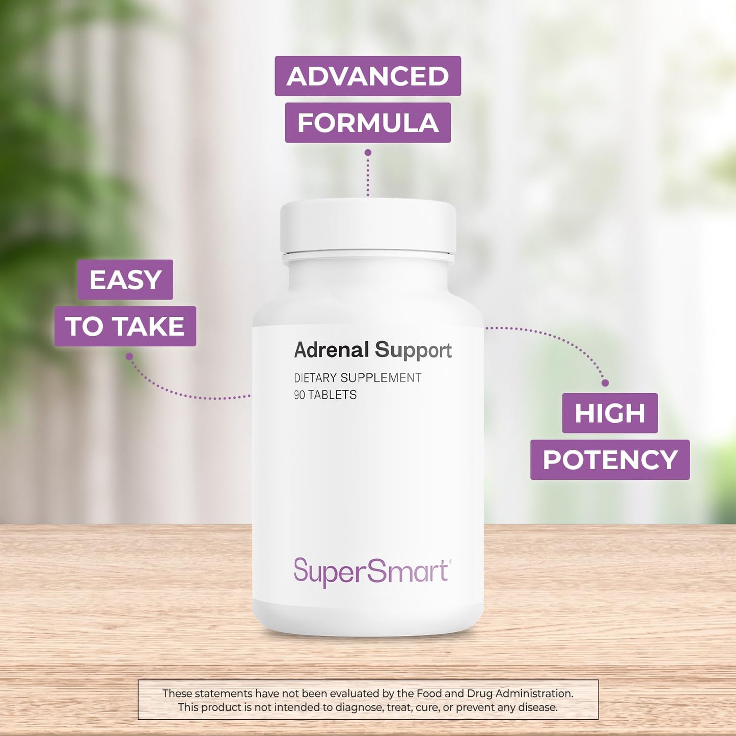 Supersmart Adrenal Support Tablets 90 Count