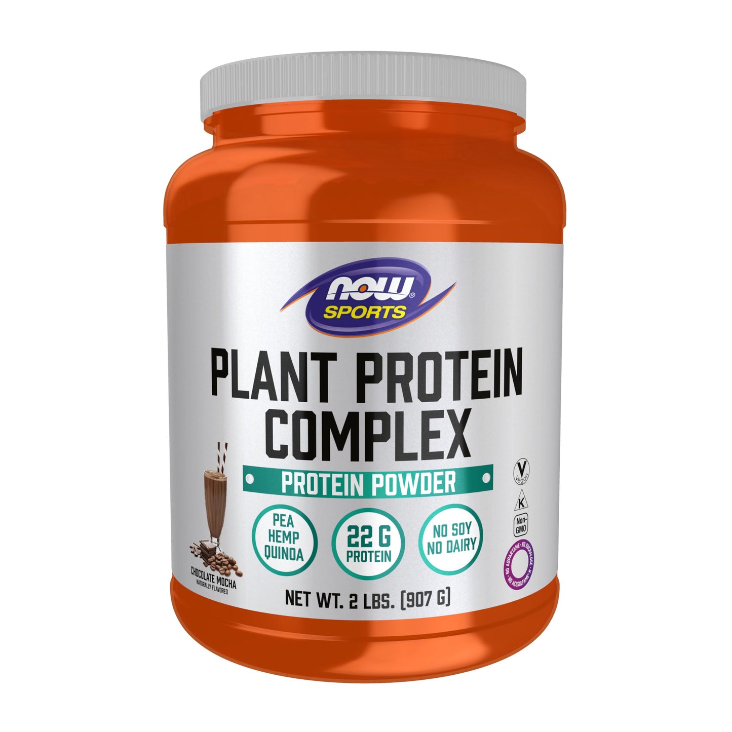 NOW Foods Plant Protein Complex Powder, Chocolate Mocha, 32 Servings