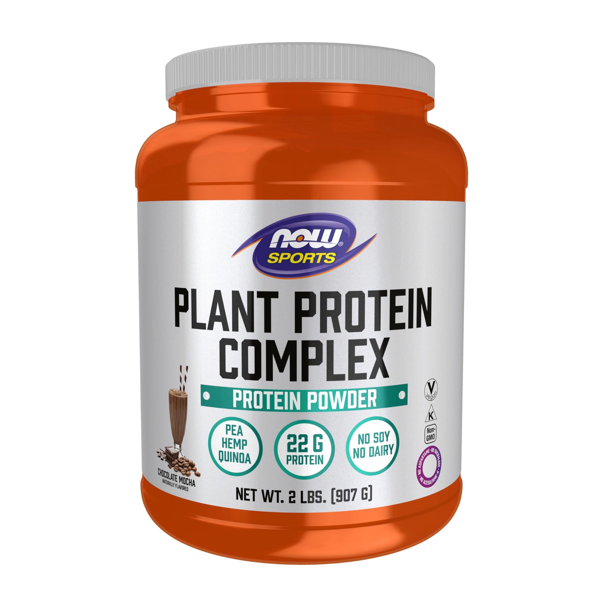 NOW Foods Plant Protein Complex Powder, Chocolate Mocha, 32 Servings