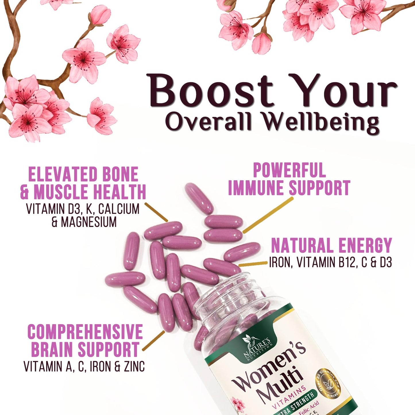 Nature's Nutrition Multivitamin for Women Softgels 120 Count