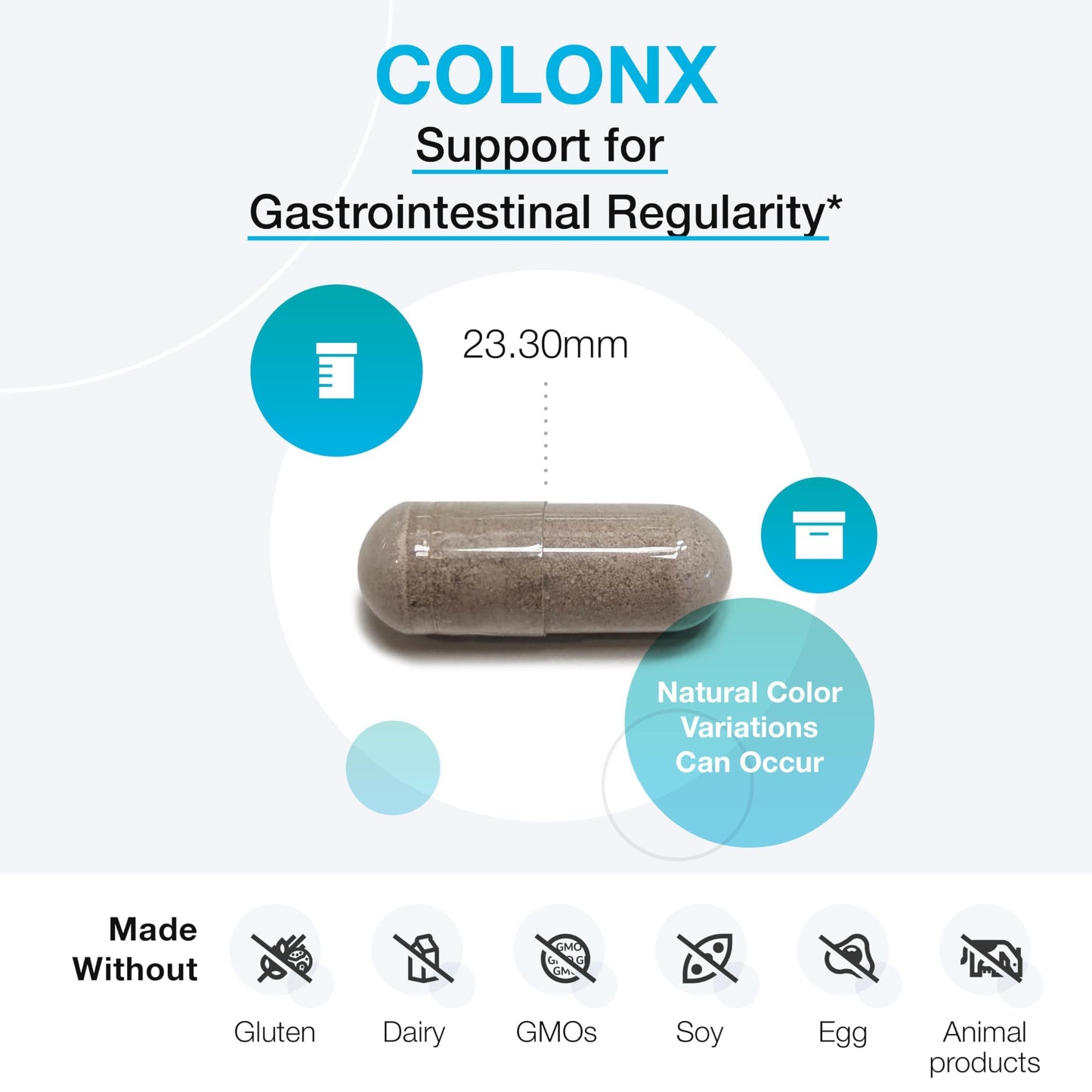 XYMOGEN ColonX Gastrointestinal & Bowel Regularity Support - Magnesium Citrate, Cape Aloe & Triphala - Vegetarian Capsules, 60 Count