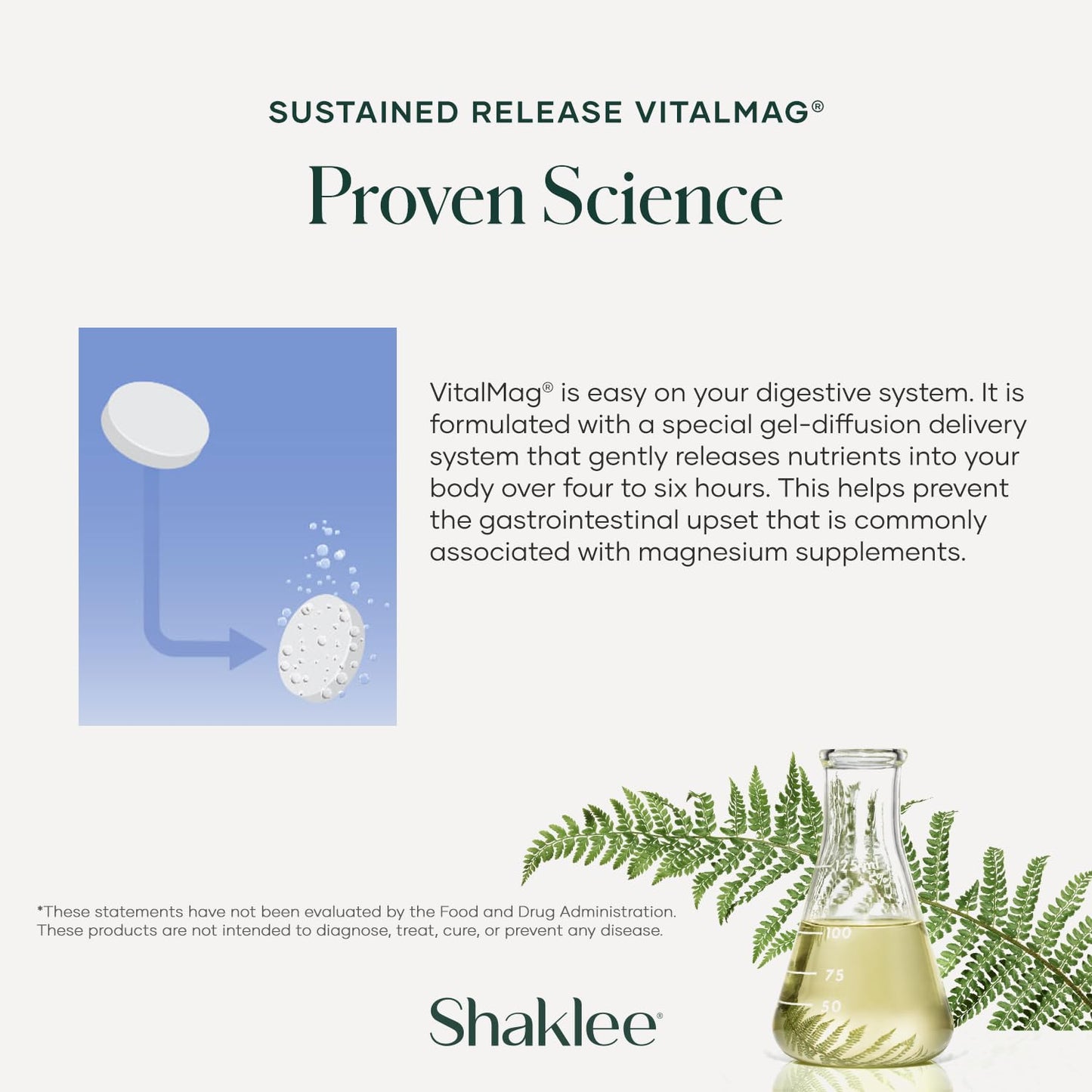 Shaklee Sustained Release VitalMag Magnesium Supplement for Nerve, Muscle, and Heart Health, Potassium & Boron Blend, Easy Digestion, 30 Tablets