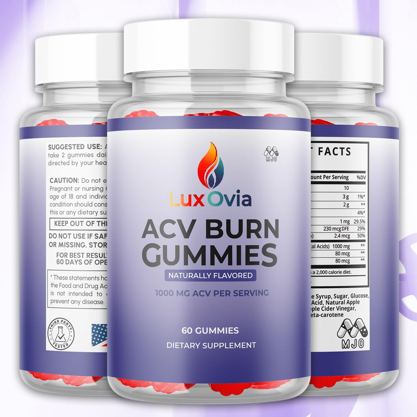 MJO LuxOvia Burn Gummy Chewable 60 Count