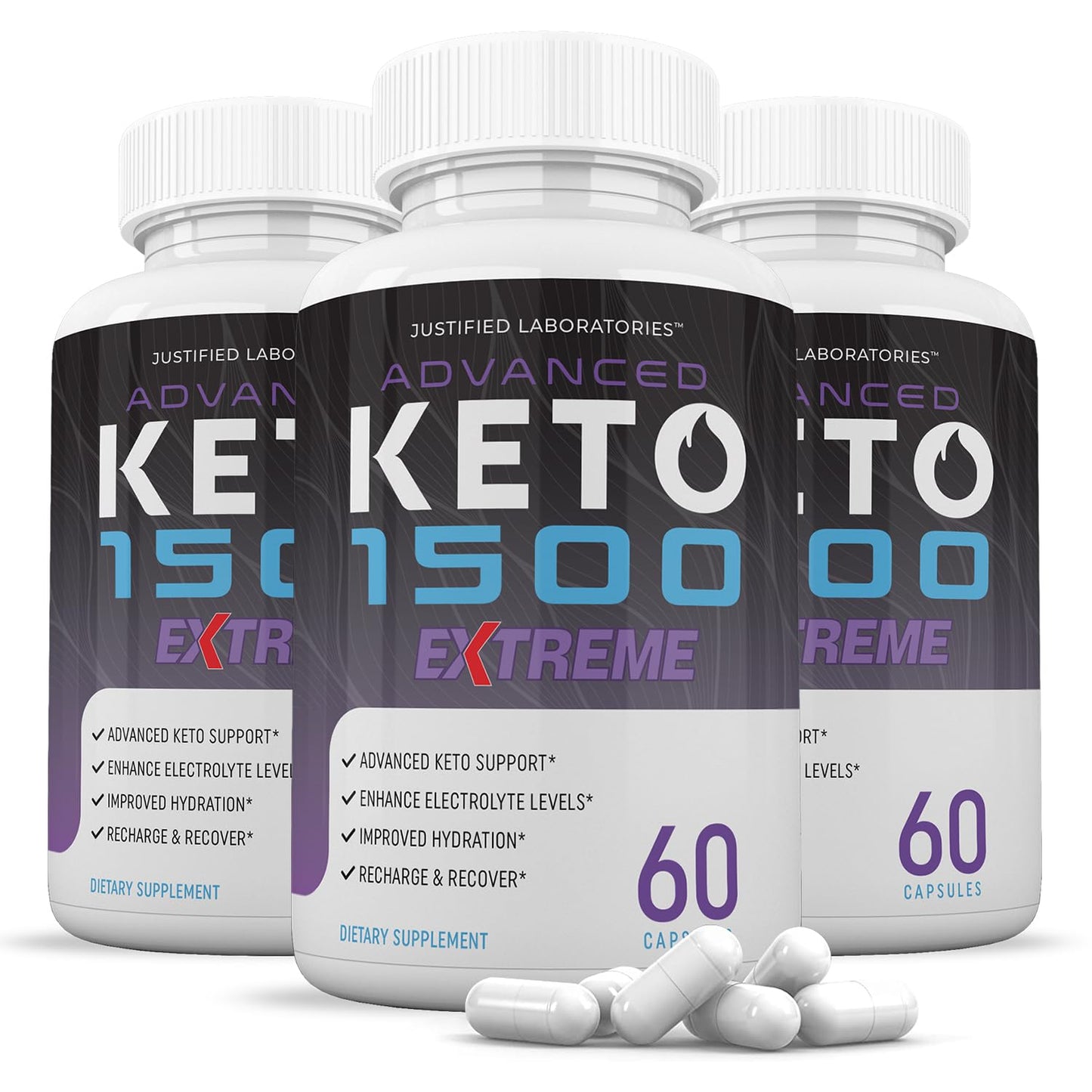 Justified Laboratories Advanced Keto 1500 Extreme 1675MG, 180 Capsules