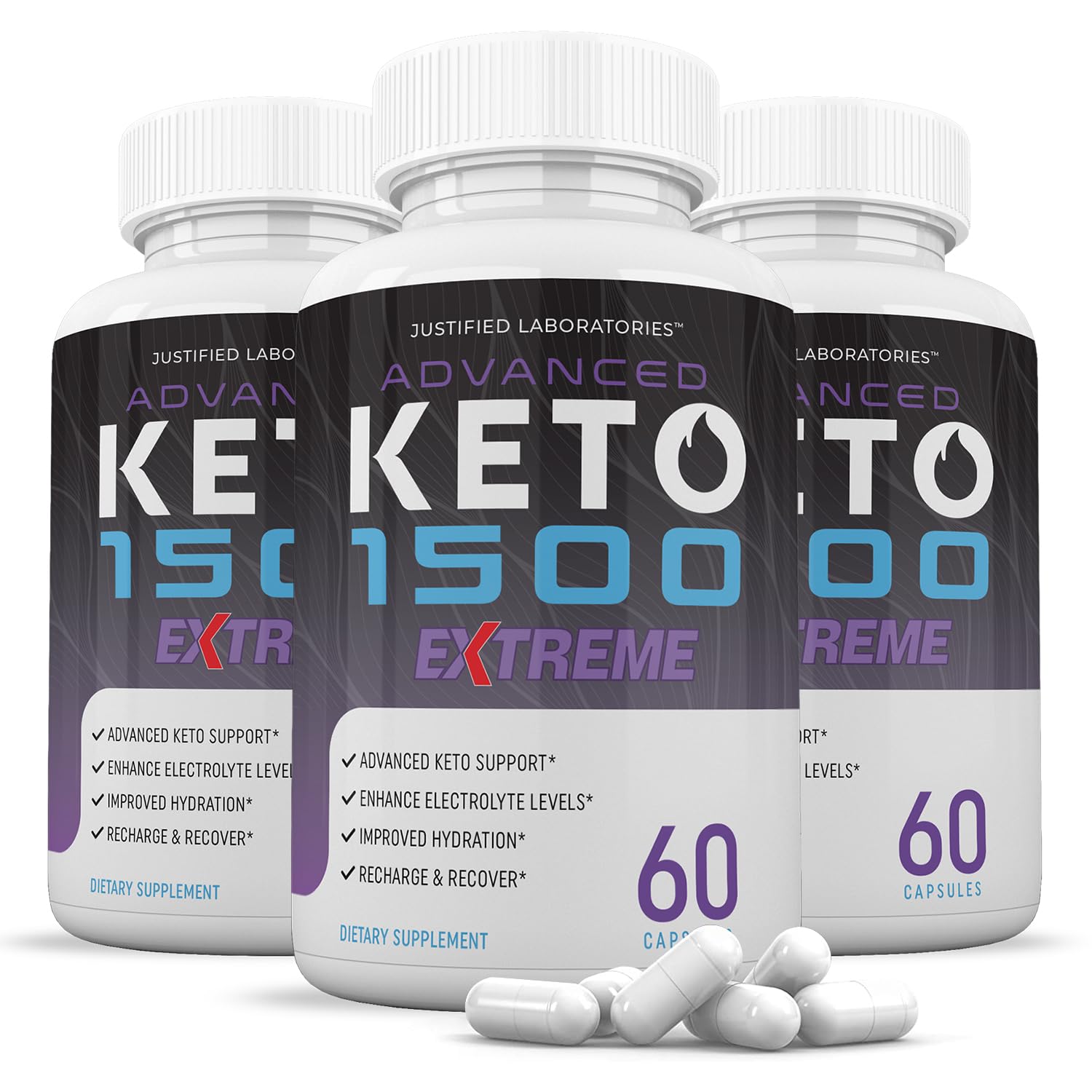 Justified Laboratories Advanced Keto 1500 Extreme 1675MG, 180 Capsules