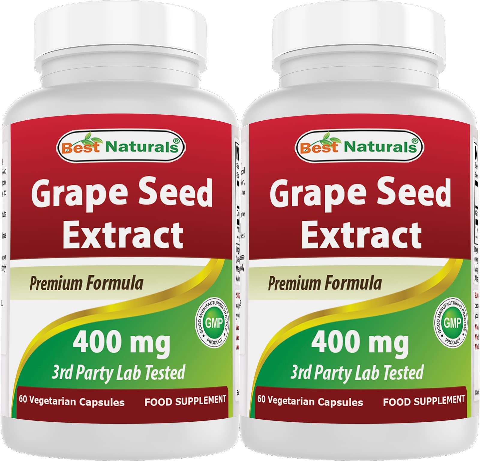 Best Naturals Grape Seed Extract 400 mg Capsules, 120 Count