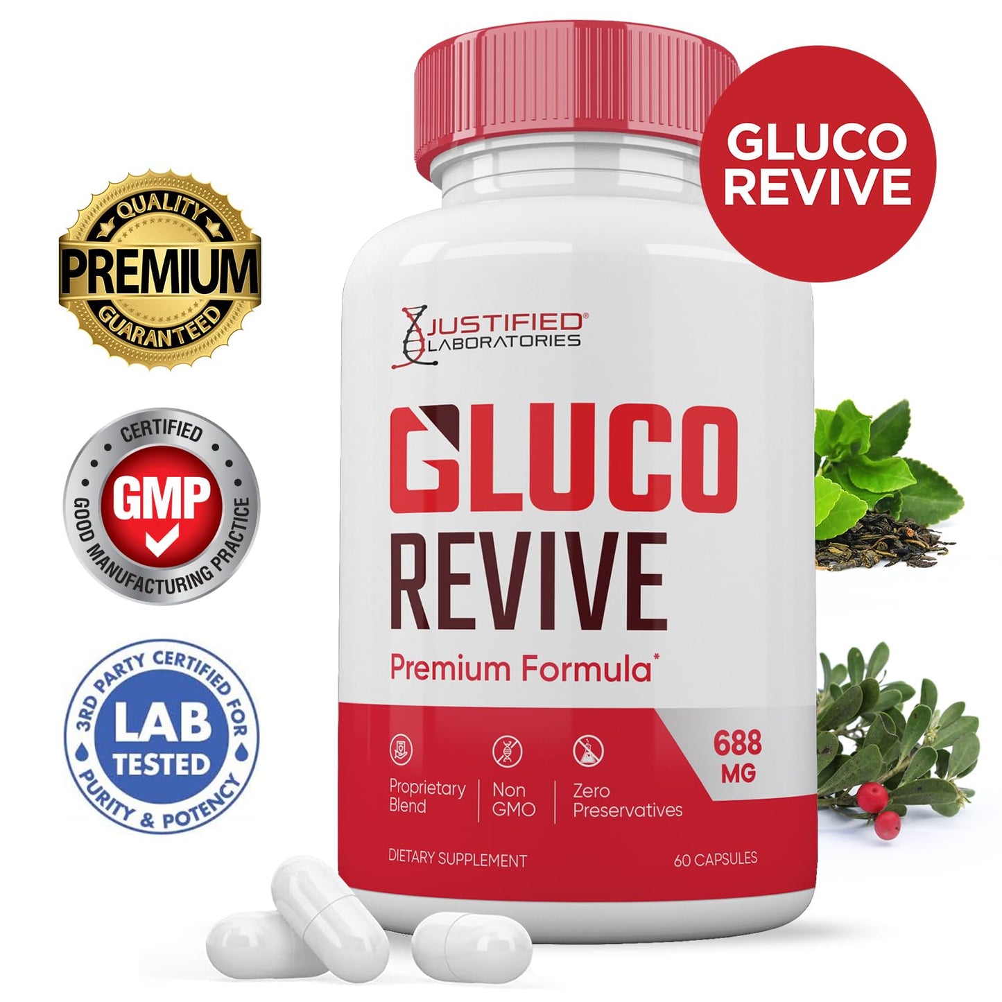 Justified Laboratories Gluco Revive 120 Capsules