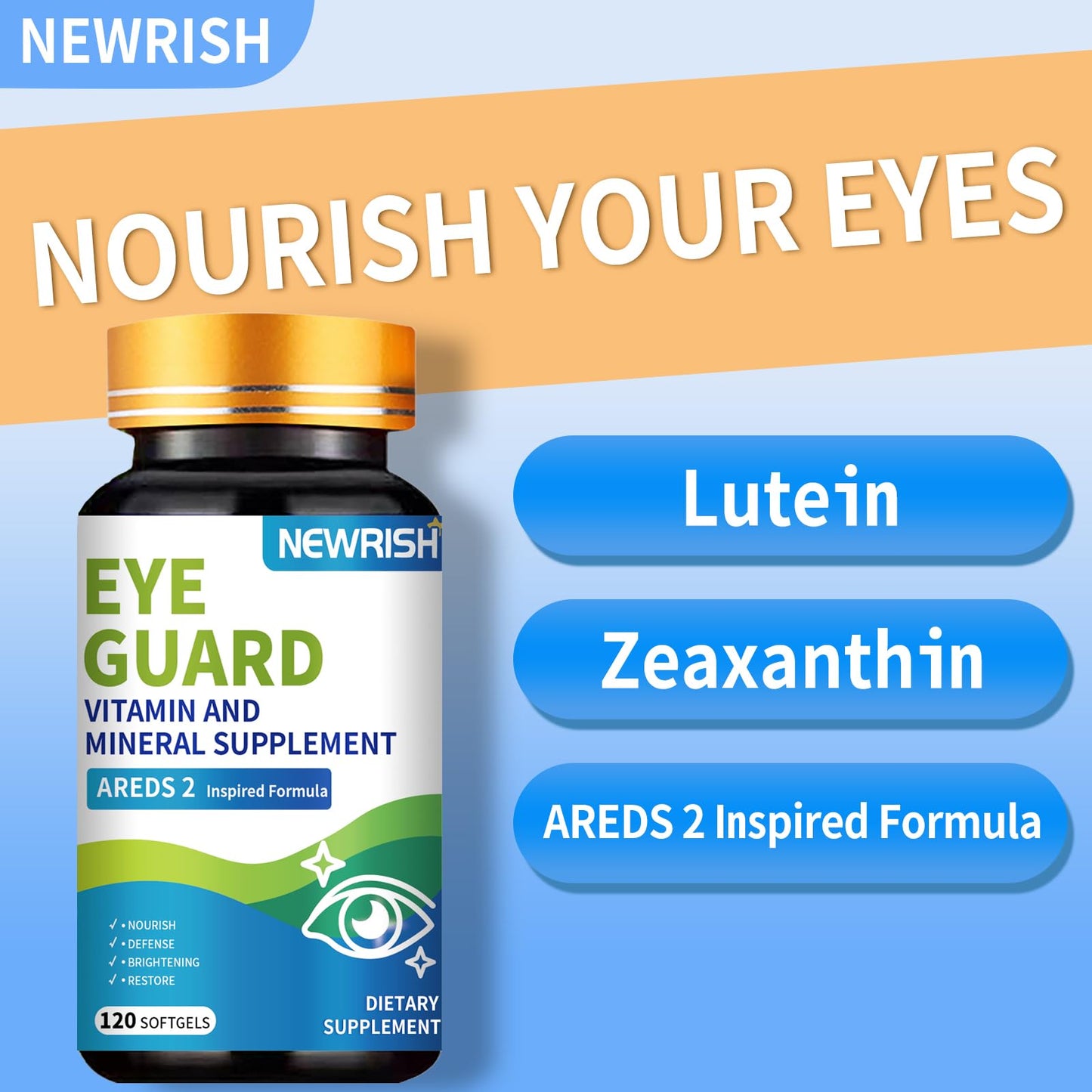 Newrish AREDS 2 Formula Softgels 120 Count