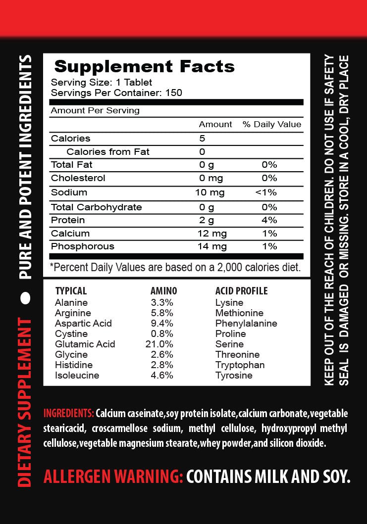 VIP Supplements Amino Acid 2200 MG Complex with Arginine, Lysine and Proline, Amino Energy Pre Workout, 300 Tablets