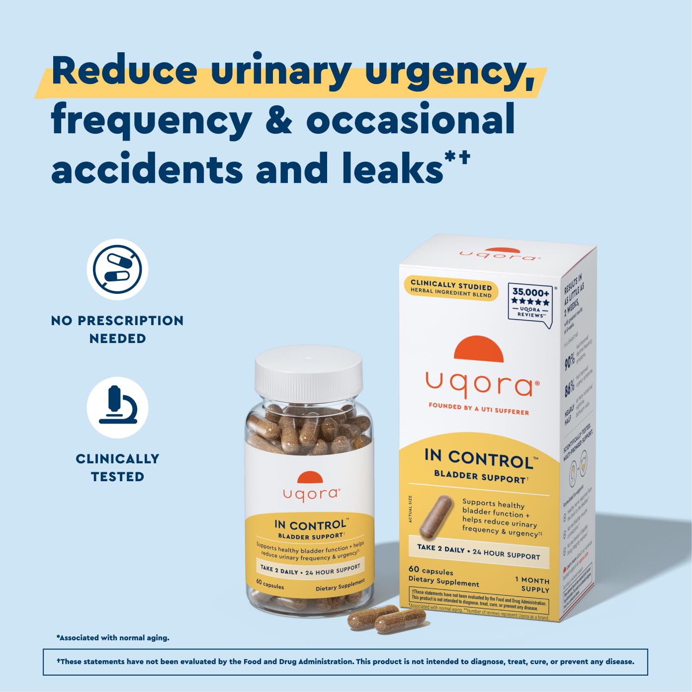 Uqora In Control Bladder Support 60 Capsules