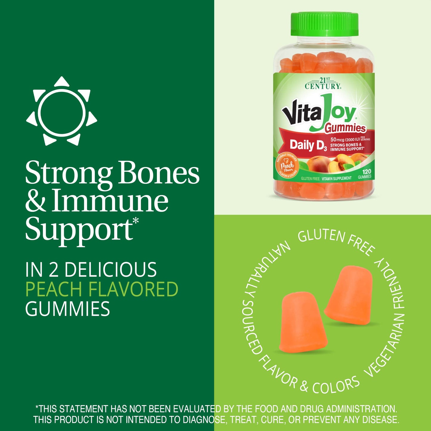 21st Century VitaJoy Daily Vitamin D3 Gummies 120 Count